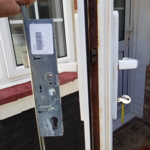 UPVC door lock mechanism installation