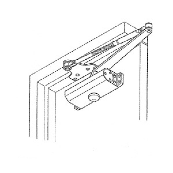 door closer install parallel arm