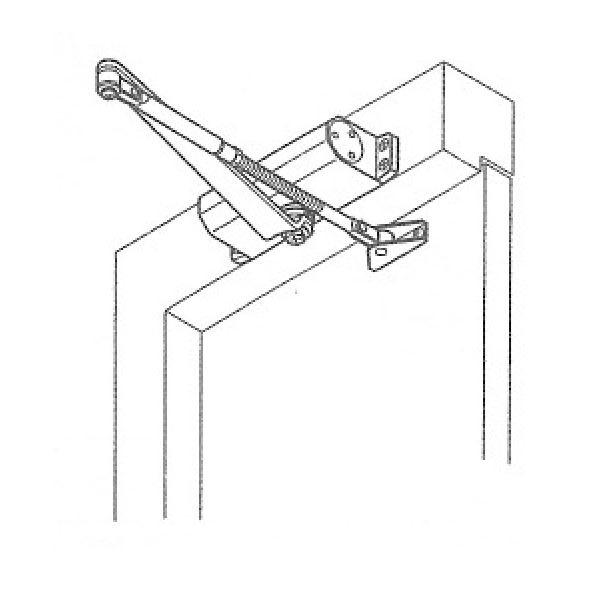 door closer install top jamb