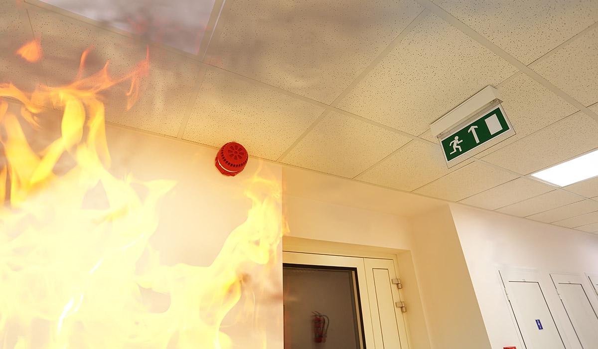 fire door safety commercial office stock