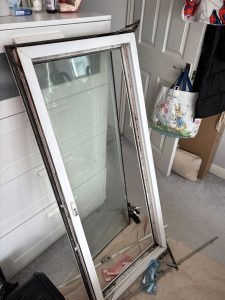 UPVC window repair new hinges added