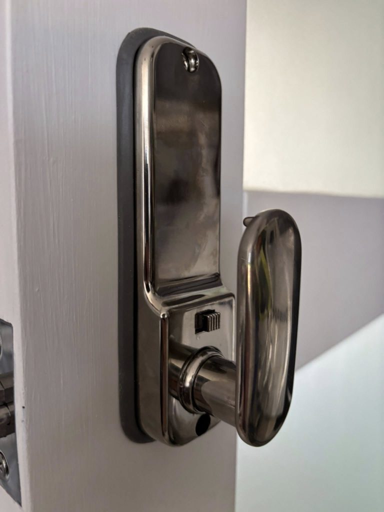 Door handle side view