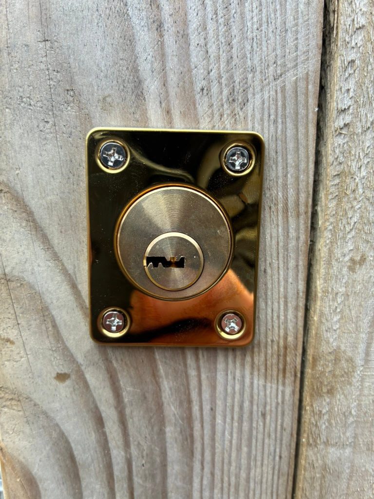 Gate lock for a wooden gate