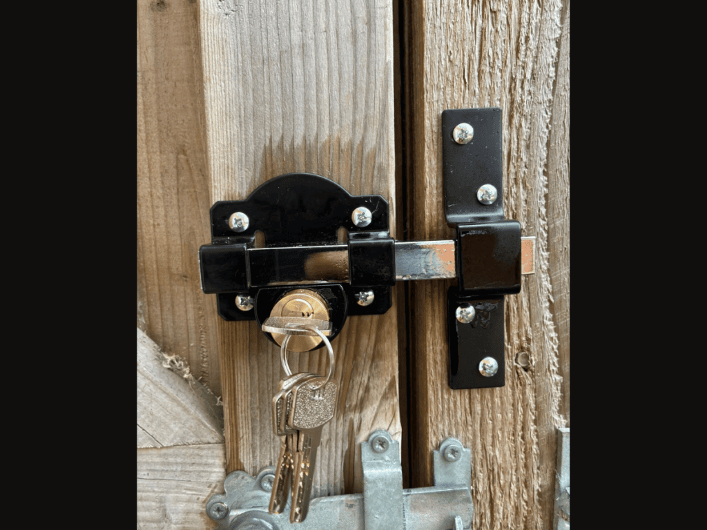 Gated door lock